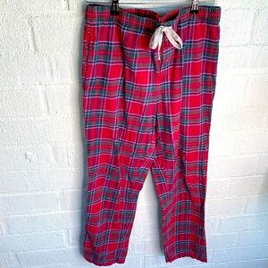 Vineyard Vines Plaid Flannel Red Drawstring Pajama Pants sz M